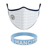Cubrebocas + Pulsera Manchester City Oficial